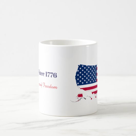 アメリカ合衆国 1776年建国以来の愛国アメリカ国旗 フリーダム コーヒーマグカップ (中央)