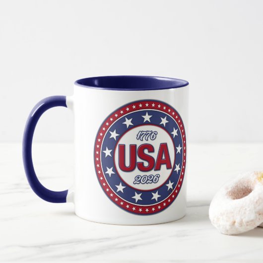アメリカ合衆国 1776年 - 2026年 マグカップ (ドーナツ)