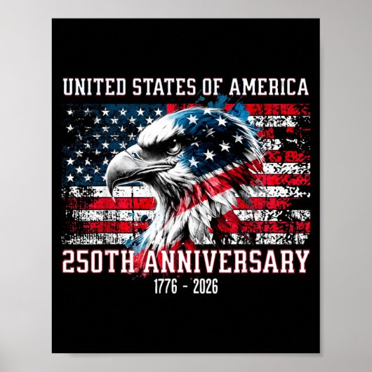 アメリカ合衆国 1776年 250周年記念 ポスター (正面)