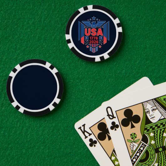 アメリカ合衆国 1776-2026 ポーカーチップ (ポーカーテーブル (ダブル))