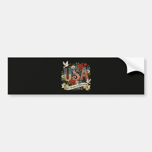 アメリカ合衆国 1776-2026 建国250年 自由 バンパーステッカー (正面)