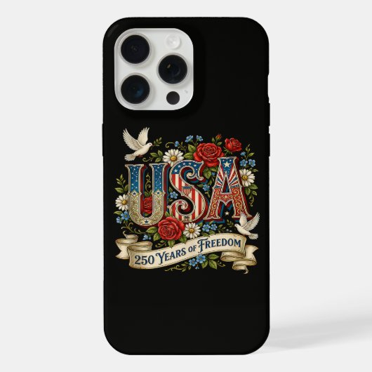 アメリカ合衆国 1776-2026 建国250年 自由 iPhoneケース (裏面)
