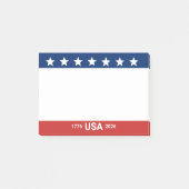 アメリカ合衆国 1776 2026 250周年記念 赤 白 青 ポストイット (正面)