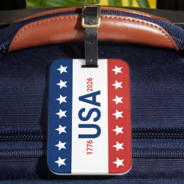 アメリカ合衆国 1776 2026 250周年 赤 白 青 ラゲッジタグ