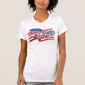 アメリカ合衆国 2026 サッカー 個人名 番号 Tシャツ (正面)