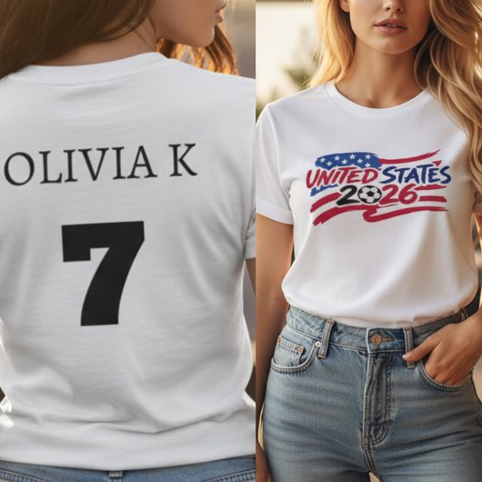 アメリカ合衆国 2026 サッカー 個人名 番号 Tシャツ