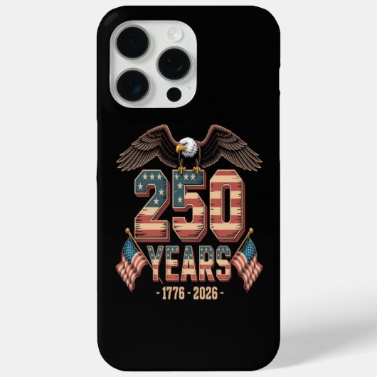 アメリカ合衆国 250周年記念 アメリカ国旗 Case-Mate iPhoneケース (裏面)