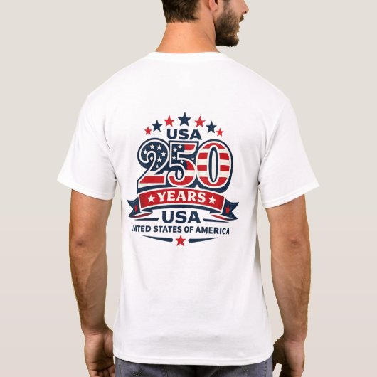 アメリカ合衆国 250周年 エンブレム Tシャツ (裏面)