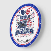 アメリカ合衆国 250周年 1776 - 2026 ラージ壁時計 (傾斜)