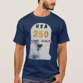 アメリカ合衆国 250周年 RIP 灼熱の記憶 7月を偲ぶ Tシャツ (正面)