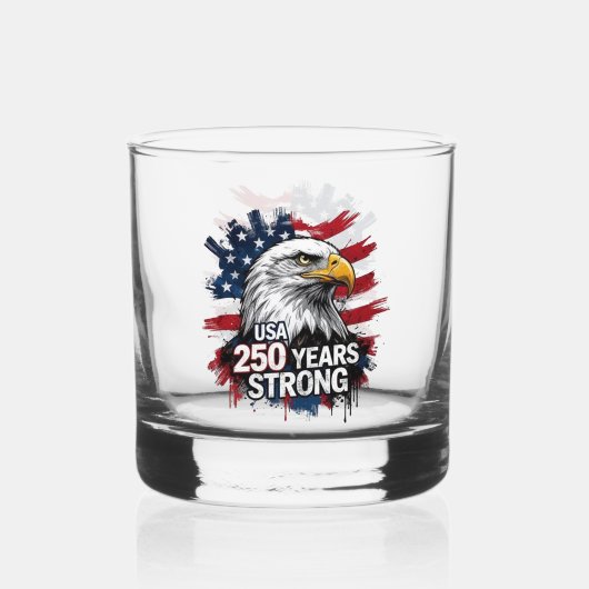 アメリカ合衆国 250年強 ウイスキーグラス (正面)
