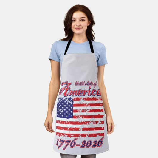 アメリカ合衆国 250 エプロン (着用した状態)