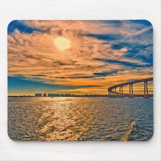 アメリカ合衆国， CA，サンディエゴ-コロナドベイブリッジ マウスパッド (正面)