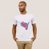 アメリカ合衆国 | USA | アメリカ 250 周年記念マップとイーグル Tシャツ (正面フル)