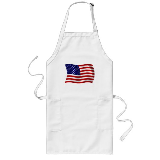 アメリカ合衆国(USA)フラグエプロン ロングエプロン (正面)