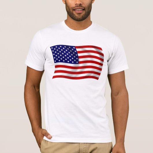 アメリカ合衆国 (USA) 国旗Tシャツ Tシャツ (正面)