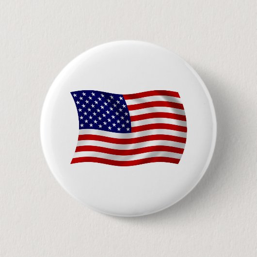 アメリカ合衆国(USA)旗ボタン 缶バッジ (正面)