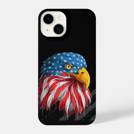 アメリカ合衆国Bald Eagleロゴ iPhoneケース (裏面)