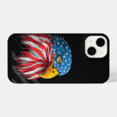 アメリカ合衆国Bald Eagleロゴ iPhoneケース (裏面横)