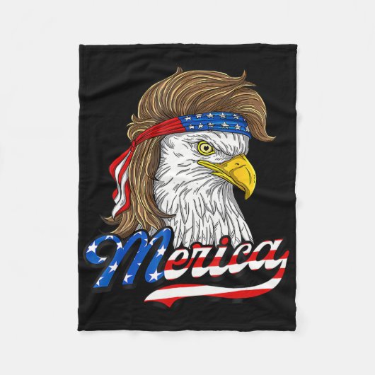 アメリカ合衆国Byld Eagle Usa 7月Eagle Usa国旗4日 フリースブランケット (正面)