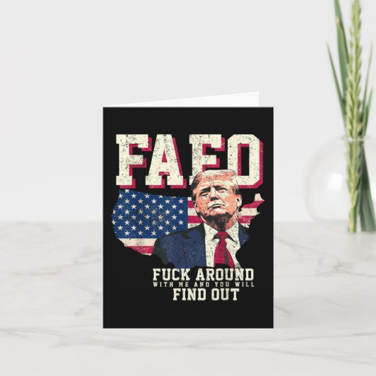 アメリカ合衆国Fafoトランプ国旗 カード (正面)