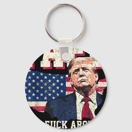 アメリカ合衆国Fafoトランプ国旗 キーホルダー (正面)