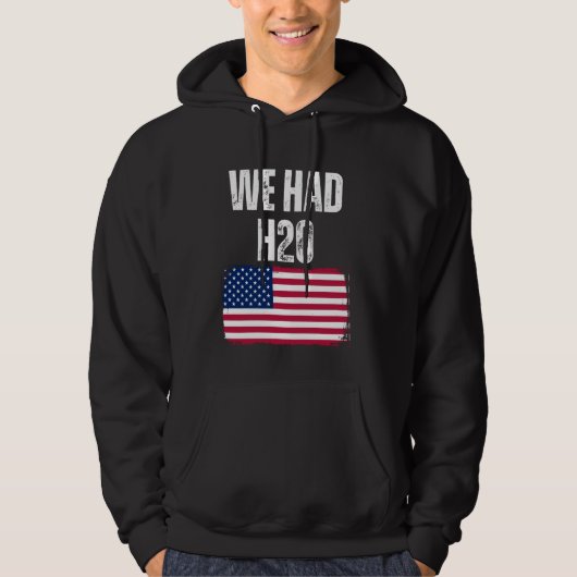 アメリカ合衆国H20のミームをおもしろい持った パーカ (正面)
