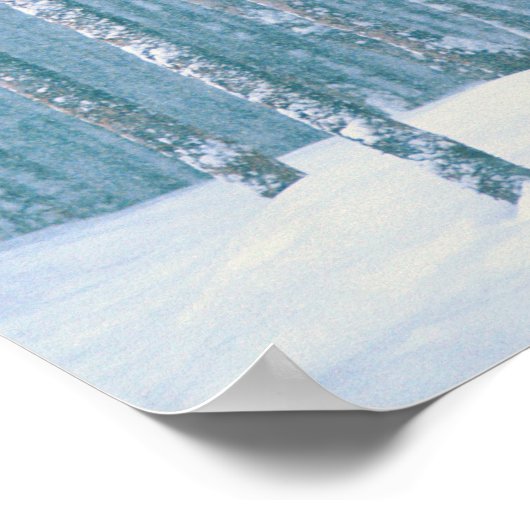 アメリカ合衆国NA, WY.~間の雪深い冬の光景 ポスター (角)