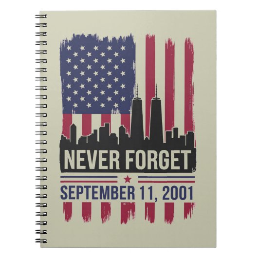 アメリカ同時多発テロ事件犠牲者追悼日 2001年9月11日を忘れない ノートブック (正面)