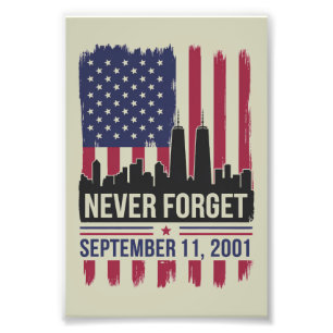 アメリカ同時多発テロ事件犠牲者追悼日 2001年9月11日を忘れない フォトプリント