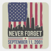 アメリカ同時多発テロ事件犠牲者追悼日 2001年9月11日 スクエアシール (正面)
