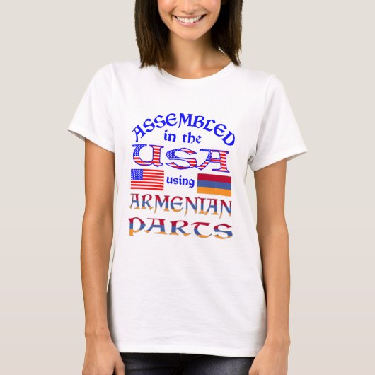 アメリカ国内でアルメニア人労働者によって組み立てられた Tシャツ (正面)
