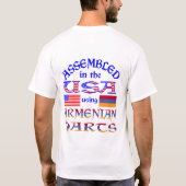 アメリカ国内でアルメニア製部品を使用し組み立てた製品 Tシャツ (裏面)
