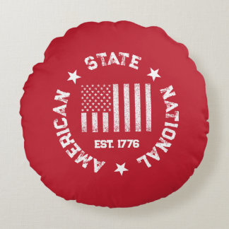 アメリカ国家設立1776年の円形スタンプ ラウンドクッション