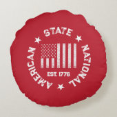 アメリカ国家設立1776年の円形スタンプ ラウンドクッション (裏面)