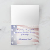 アメリカ国旗ありがとう サンキューカード (内部)