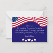 アメリカ国旗ありがとう ノートカード (正面)