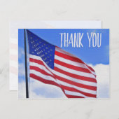 アメリカ国旗ありがとう ポストカード (正面/裏面)