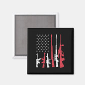 アメリカ国旗おもしろい銃7月パットプライド4日 マグネット (正面/裏面)