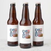 アメリカ国旗お父さんライオン愛国 ビールラベル (ボトル)