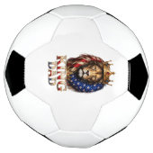 アメリカ国旗お父さんライオン サッカーボール (回転)