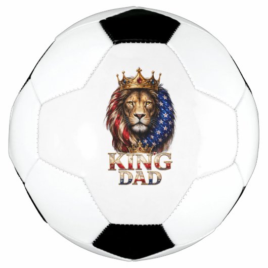 アメリカ国旗お父さんライオン サッカーボール (正面)