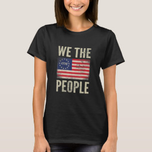 アメリカ国旗かわいい1776我々国民の愛国心 Tシャツ