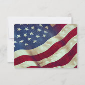 アメリカ国旗がアメリカストライプ愛国者の結婚星を 出欠カード (裏面)