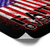 アメリカ国旗がクリスマスを越えて愛国的な宗教 ポスター (角)