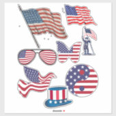 アメリカ国旗が国ストライプ際芸術を彩る シール (シート)