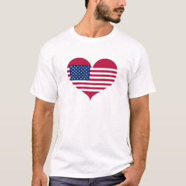 アメリカ国旗が大好き Tシャツ