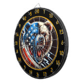 アメリカ国旗が激しい怒りに出会う ダーツボード (正面右)