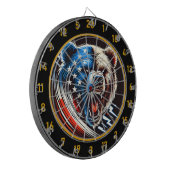 アメリカ国旗が激しい怒りに出会う ダーツボード (正面左)