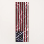 アメリカ国旗が赤、白、星空を羽ばたかせている ヨガマット (正面)